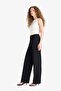 Wide Leg Normal Waist Standard Length Wide Leg Trousers E1111Ax25Sp - 2
