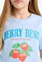 100% Cotton Crew Neck Printed Short Sleeve T-Shirt Girls E0384A825Sm - 5