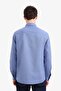 Regular Fit Polo Collar Linen Summer Long Sleeve Shirt E1729Ax25Sp - 5