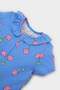 2-Piece Set Floral Combed Cotton Short Sleeve Romper Hairband Baby Girl Newborn E8145A525Sm - 6