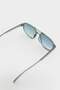 Women's Green Plastic Frame Green Glass Oval Uv Sunglasses F0594Axns - 5