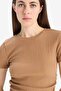 Slim Fit Crew Neck Wrinkled Short Sleeve T-Shirt E0991Ax25Sp - 4