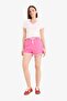 Fitted V-Neck Printed Rib Knit Short Sleeve White T-Shirt F2240Ax25Sm - 5