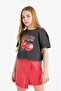 Crew Neck Printed Short Sleeve T-Shirt Girls E0384A825Sm - 6