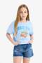 100% Cotton Crew Neck Printed Short Sleeve T-Shirt Girls E0384A825Sm - 3