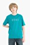 Crew Neck Printed Short Sleeve T-Shirt Boys' F2571A825Sm - 3
