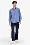 Regular Fit Polo Collar Linen Summer Long Sleeve Shirt E1729Ax25Sp - 2