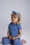 2-Piece Set Floral Combed Cotton Short Sleeve Romper Hairband Baby Girl Newborn E8145A525Sm - 3