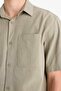 100% Cotton Relax Fit Summer Pocket Short Sleeve Shirt E4943Ax25Sp - 6