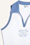 Crop Polo Collar Printed Sports Athlete B4581Ax25Sp - 5