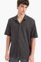 Relax Fit Apache Collar Lightweight Fabric Summer Short Sleeve Shirt F2838Ax25Sp - 3