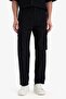 100% Cotton Wide Leg Cargo Linen-Look Summer Trousers with Pockets B9407Ax25Sp - 5