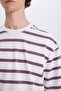 100% Cotton Boxy Fit Striped T-Shirt E1160Ax25Sm - 5