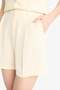 High Waist Linen Blend Shorts F0005Ax25Sm - 7