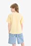 Crew Neck Printed Short Sleeve T-Shirt Boys' F0181A825Sm - 6