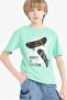 Crew Neck Printed Short Sleeve T-Shirt Boys' F0174A825Sm - 4