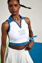 Crop Polo Collar Printed Sports Athlete B4581Ax25Sp - 2