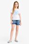 100% Cotton Relax Fit Crew Neck Printed Short Sleeve T-Shirt Girls E5890A825Sm - 4