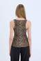 Slim Fit Leopard Patterned Round Neck Ribbed Camisole Undershirt D4548Ax25Sp - 6