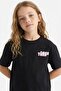 100% Cotton Relax Fit Back Printed Crew Neck Short Sleeve T-Shirt Girls E0354A825Sm - 5