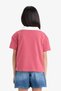 100% Cotton Boxy Fit Polo Collar Burgundy Printed Short Sleeve T-Shirt for Girls E1034A825Sm - 6