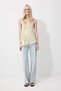 Slim Fit Polka Dot Pack V-Neck Wrinkled Strap Blouse F0086Ax25Sp - 2
