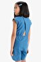 Tied Cotton Sleeveless Short Jumpsuit for Girls E3837A825Hs - 5