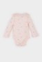 Crew Neck Rainbow Printed Long Sleeve Snap Closure Bodysuit Baby Girl Newborn E6319A525Sp - 4