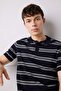 Regular Fit Polo Neck Striped Short Sleeve Soft Key Knitwear T-Shirt E2665Ax25Sp - 4