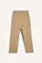 100% Cotton Straight Fit Gabardine Trousers High Waist E4346Ax25Sp - 8