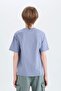 Crew Neck Printed Short Sleeve T-Shirt Boys D9280A825Sm - 6
