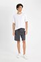 Slim Fit Pockets Basic Plain Shorts R3442Az24Sm - 2