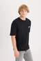 100% Cotton Boxy Fit Crew Neck Printed Short Sleeve T-Shirt D5568Ax25Sp - 4