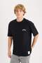 100% Cotton Boxy Fit Crew Neck Printed Short Sleeve T-Shirt D5568Ax25Sp - 3