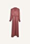 Regular Fit Bow Collar Satin Long Sleeve Midi Dress F0819Ax25Sp - 8