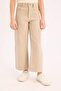 100% Cotton Wide Leg Cargo Jean Trousers for Girls C0451A825Sm - 4