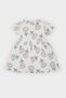 Floral Short-Sleeve Corded Fabric Ribbed Knit Dress Baby Girl F2323A525Sm - 3