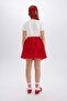 Pleated Red Skirt for Girls E0646A825Sm - 8