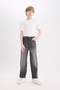 Boy's Loos Fit Straight Leg Basic Jeans Sequin D6489A825Sm - 3