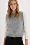 Regular Fit Crew Neck Buttoned Knitwear Vest E6887Ax25Sp