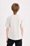 100% Cotton Crew Neck Printed Short Sleeve T-Shirt for Boys D9288A825Sm - 7
