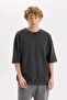 Loose Fit Crew Neck Washed Faded Effect Short Sleeve T-Shirt C0709Ax25Sp - 3