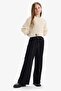 Wide Leg Cotton Trousers for Girls D9133A825Sp - 3