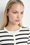 Regular Fit Crew Neck Striped Short Sleeve Knitwear Cardigan D6268Ax25Sm - 4