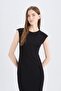 Bodycon Body-Hugging Crew Neck Ribbed Short Sleeve Midi Dress D5220Ax25Sp - 4