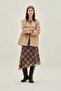 100% Cotton Regular Fit Contrast Collar Pocketed Seasonal Jacket Coat E6286Ax25Sp - 4