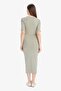 Bodycon Body-Hugging Crew Neck Ribbed Short Sleeve Midi Dress E6003Ax25Sp - 8