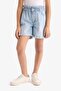 Paperbag Jean Shorts for Girls B8113A825Sm - 3