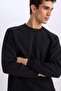 Regular Fit Crew Neck Basic Plain Sweatshirt D7231Ax25Sp - 5