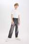 Boy's Loos Fit Straight Leg Basic Jeans Sequin D6489A825Sm - 2
